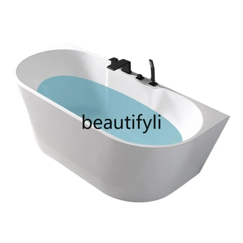 

Household small apartment acrylic, independent Japanese deep bubble square bathtub