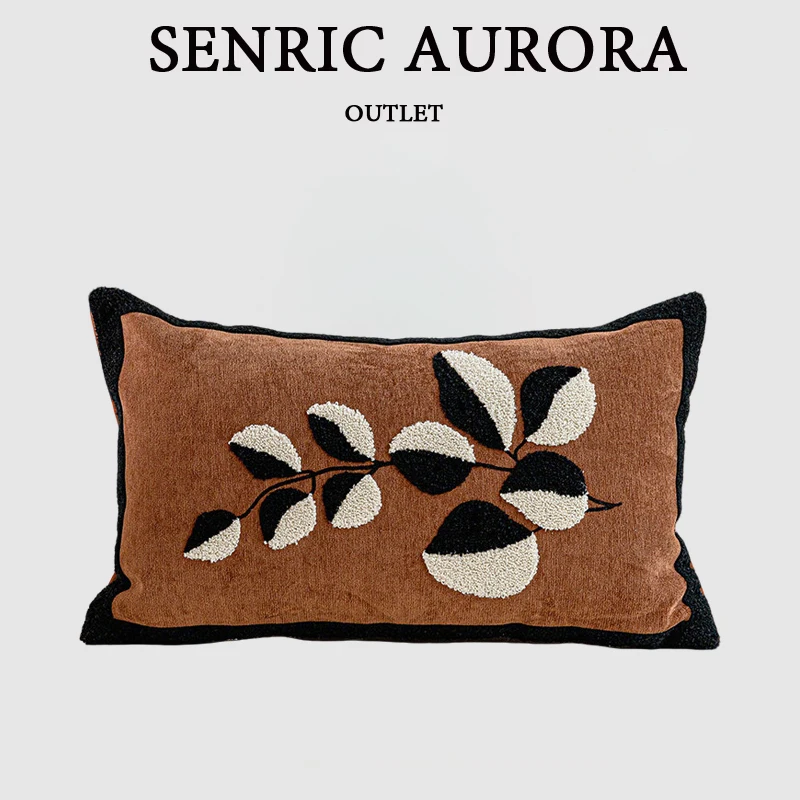 Design Luxury Cushion Cover 50x50 30x50cm Branch Leaf Waist Pillowcase For Home Hotel Bed Living Room Sofa