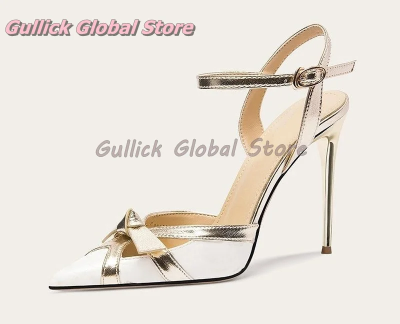 

2024 New Arrival Pointed Toe Hollow Butterfly Knot Slingback Stiletto Sandals Summer Casual Grace Women High Heel Shoes Elegant