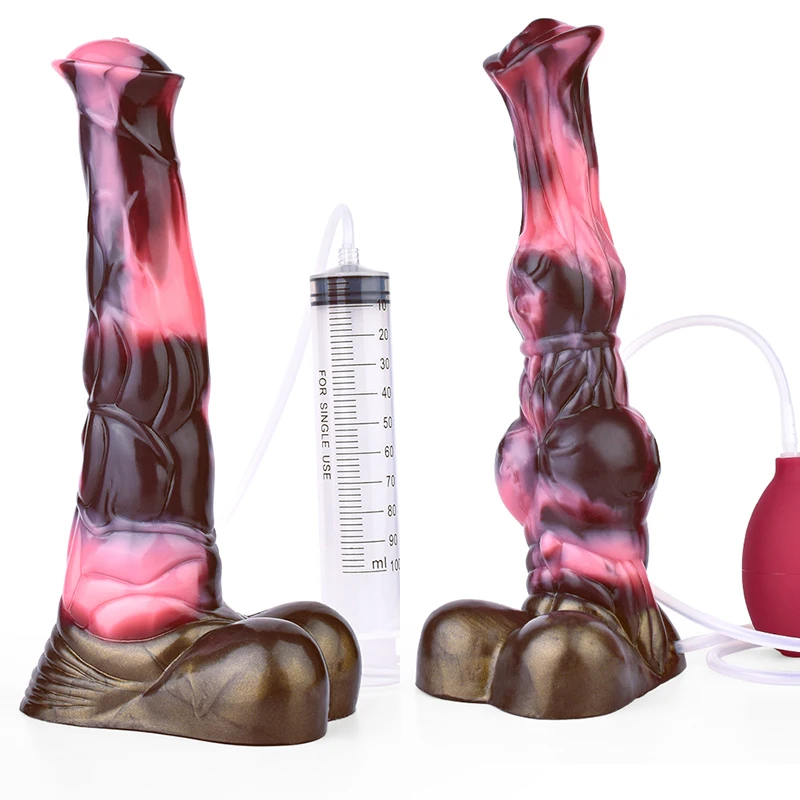 LUUK Fantasy Silicone Thick Squirting Horse Dildo Sex Toys Anal Plug Masturbator Orgsm Ejaculation Adult Sex Toy for Men Woman