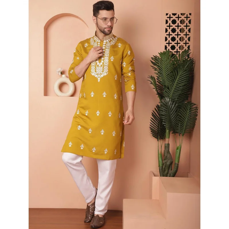 Men's digital printed kurta vardha regular fit Mandarin collar long suitable all occasions such as birthday wedding Aidilfitri