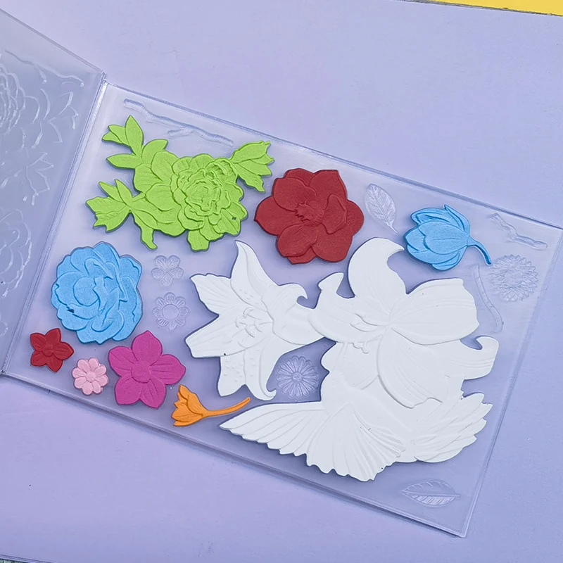 New 3d Relief Folders And Molds For Roses, Hummingbirds, Honeysuckles, Anemone Bouquets, Peonies, Ocean Treasures, Etc. Used For