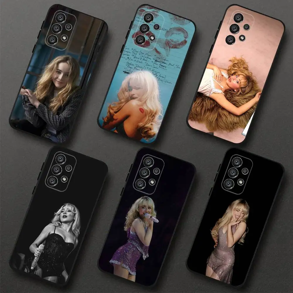 

Singer S-Sabrina Carpenter Phone Case For Samsung S 25,24,23,22,30,21,10,9,Ultra,Plus,Lite,FE,4,5G Black Soft Case