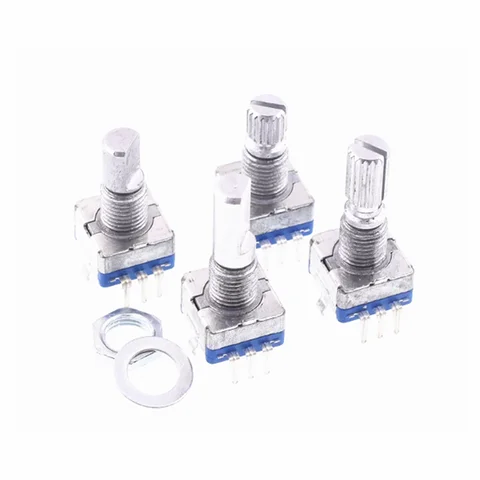 5PCS Half / Plum axis rotary encoder, handle length 15mm / 20mm code switch/ EC11/ digital potentiometer with switch