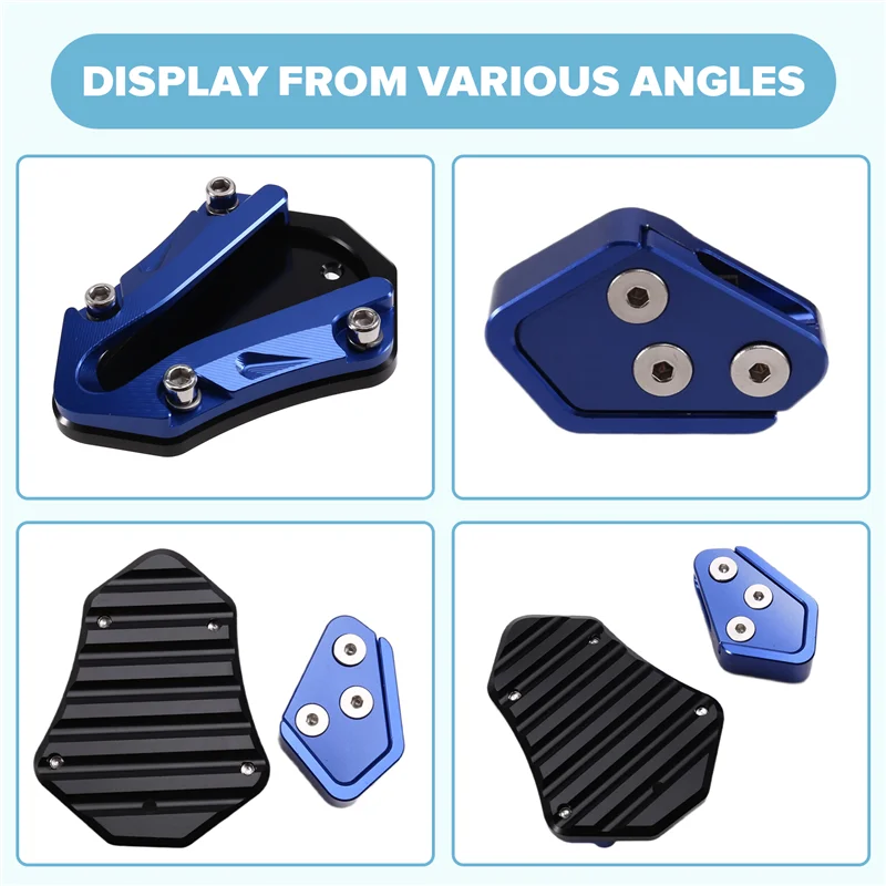 

Motorcycle Kick Stand Foot Side Stand Enlarger Plate For ZONTES 368G Kickstand Extension-AB36