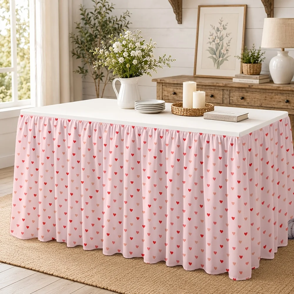 Pink polka dot pattern - elegant wedding banquet catering decoration - home office party setup