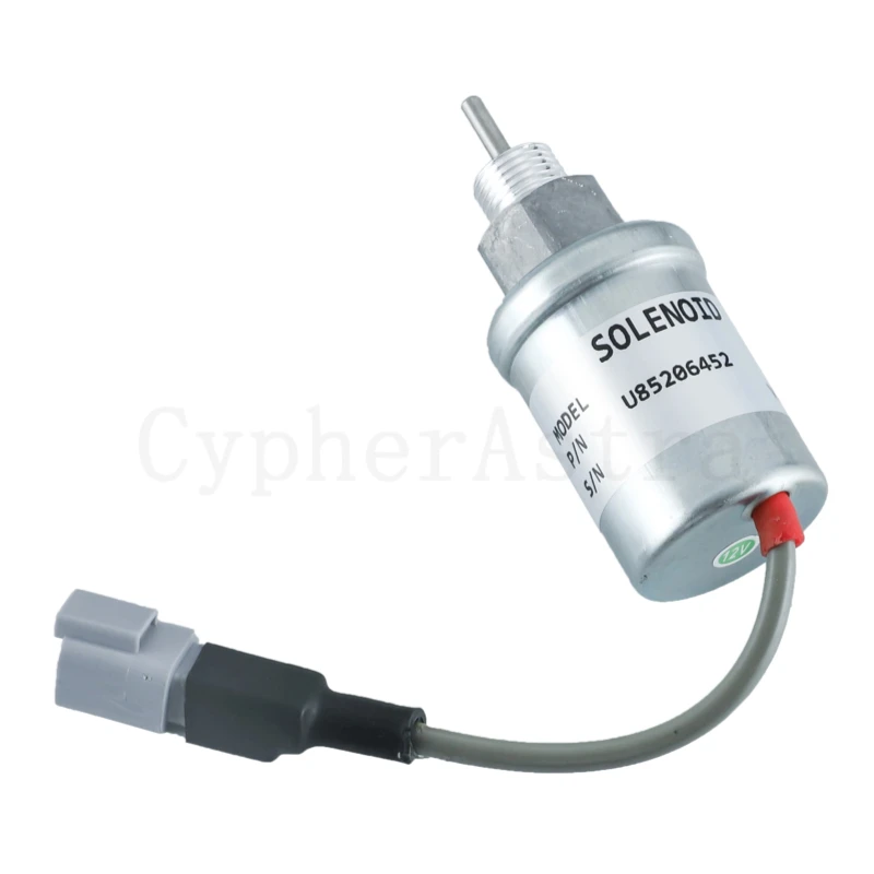 U85206452 Fuel Shut Off Solenoid 185206452 U8520652 for Caterpillar Engine 3011C 3013 3013C 3024 Perkins 402D 403C 12V