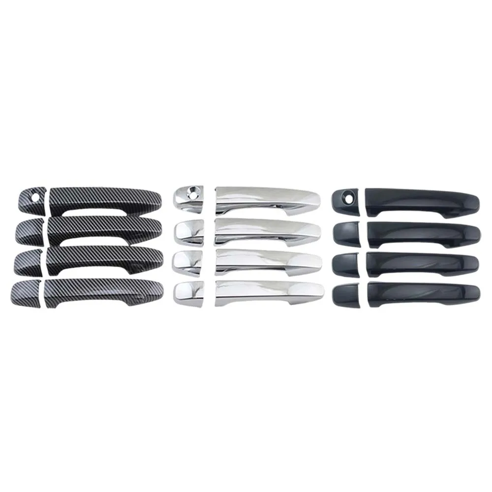 Cars Accessories Door Handle Cover For Subaru Impreza 2012-2016 Carbon Fiber Chrome Silver Black Car Decoration Styling Upgrade