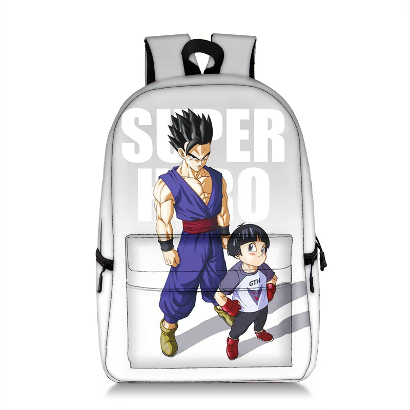 New Dragon Ball Z Anime Figure Backpack Cartoon Super Saiyan Goku Student Bag Figure Teenagers Boys Toys Gifts Lunch Box Bag