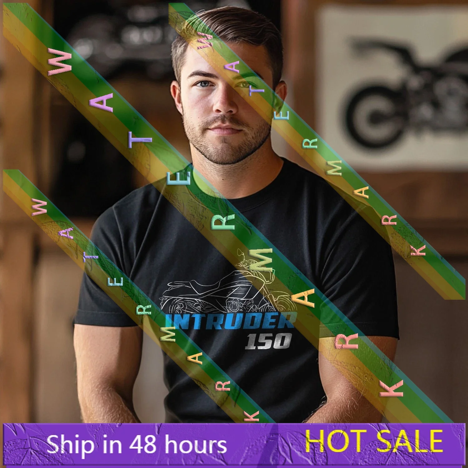 Camisetas de motocicleta Su/.zu.kis Intruder 150 2018-2023 camiseta de motociclista gráfica de verano de manga corta de gran tamaño transpirable 100% algodón