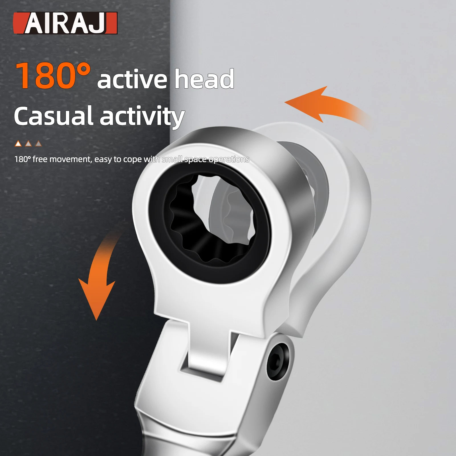 AIRAJ 8/10/12 ชิ้นประแจวงล้อหลายเครื่องมือ, 180 ° เครื่องมือช่างดีไซน์วงล้อ 72 ฟัน ตัวเลือกที่ดีที่สุดสําหรับการบํารุงรักษารถยนต์สําหรับครอบครัว