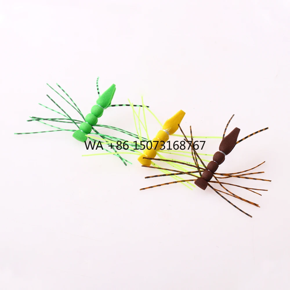 

Wholesale #4 Rubber Legs Grasshopper Foam Body Floating Hopper Dry Fly Trout Steelhead Bass Salmon Fishing Lures
