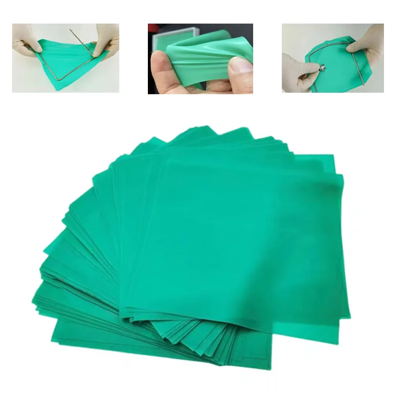 15/20 sztuk Dental Rubber Dam arkusz naturalna guma lateksowa bariera zapory 5*5/6*6 "szwem jamy ustnej tkanina barierowa stomatologiczne materiały chirurgiczne