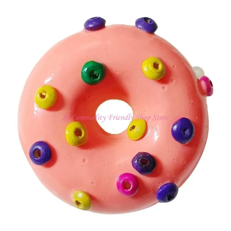 

85AE Donut Stress Relief Toy Realistic Dessert Artificial Doughnuts for Kids Adults