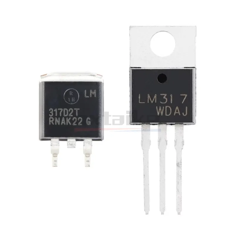 10PCS LM317 LM317T TO220 LM317D2T TO263 D2PAK LM317MDT TO252 DPAK LM317G SOT223 ADJ Three-terminal Positive Voltage Regulator IC