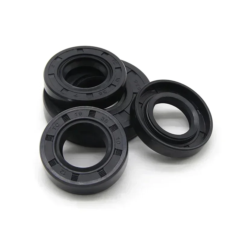 2/5pcs ID 19mm NBR Oil Seals TC-19*25/26/28/30/32/35/40/42/45/47*5/6/7/8/10mm Black Nitrile Rubber Shaft Double Lip Oil Gasket