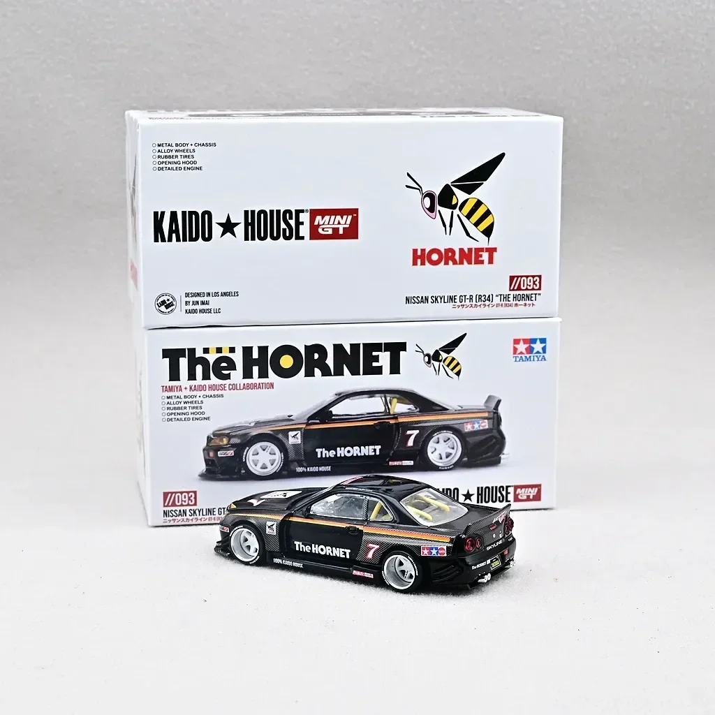 1:64 Kaido House X Mini Gt Nissan Syline Gt-R R34 Works Tamiya Hornet V1#7 Diecast Car Alloy Car Model Finished Decoratio Toy