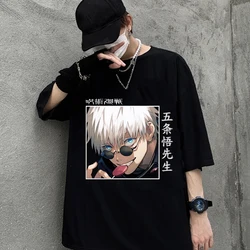 Jujutsu kaisen roupas femininas t camisa masculina casual anime japonês dos desenhos animados gráfico camiseta feminina verão unisex camiseta superior