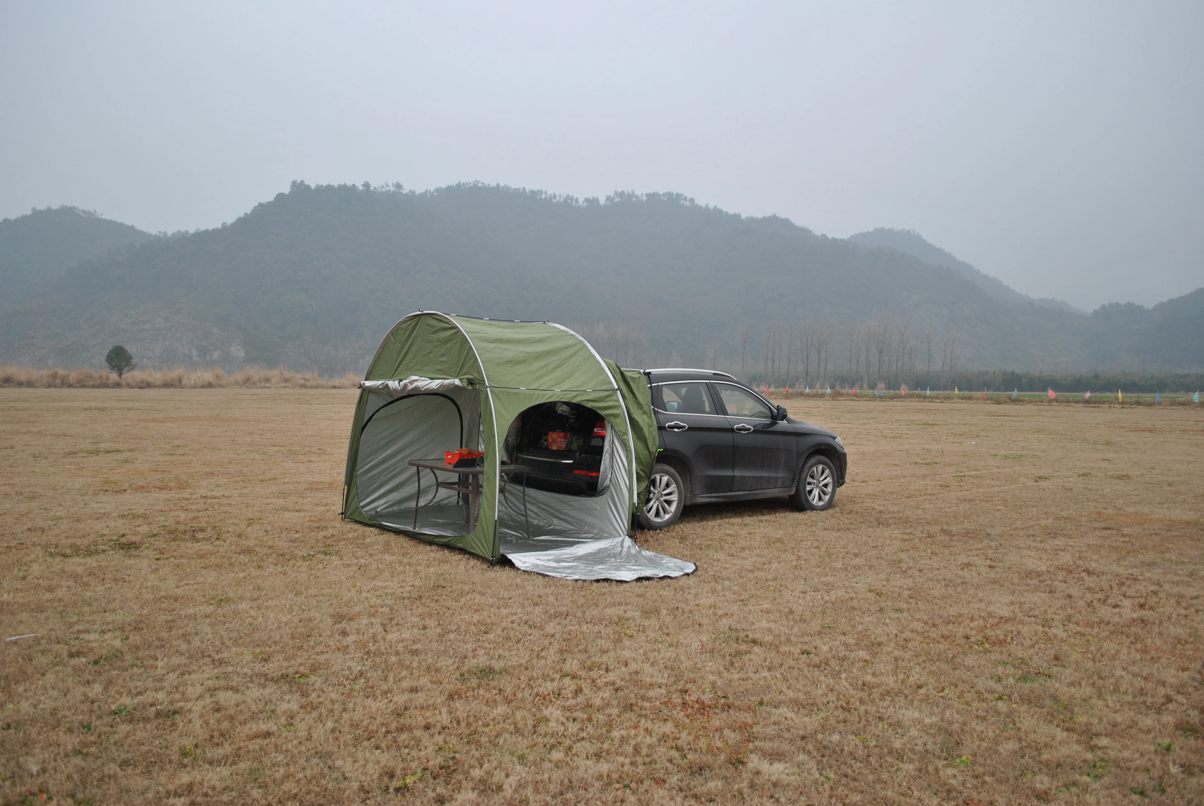 CZX-553 Car Awning Sun Shelter Camping SUV Rear Tent,Portable Waterproof car rear tent can be used alone as bike tent or storage