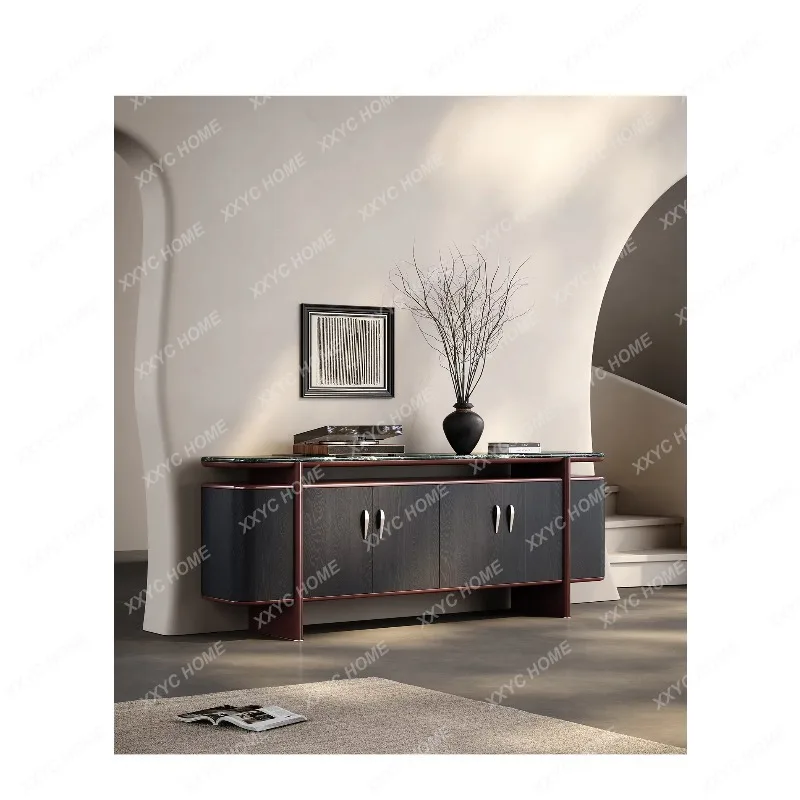 LL  minimalist luxury stone dining side cabinet, living room,large apartmentvillaluxury dining room,storage entrance cabinet