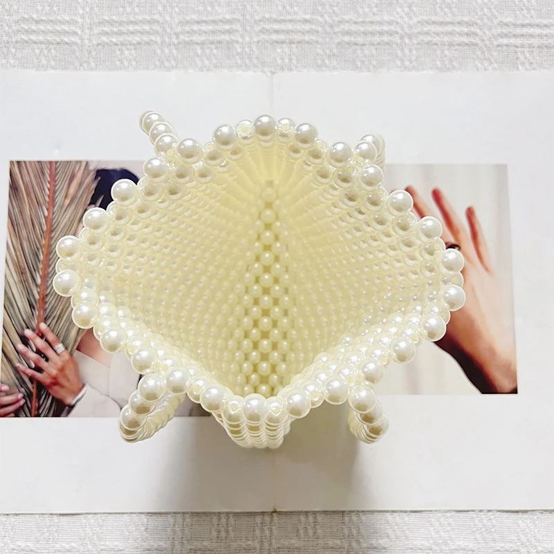 حقيبة لؤلؤ تقليد بسيطة أوروبية وأمريكية، حقيبة خرز أكريليك جديدة، حقيبة مربعة صغيرة متعددة الاستخدامات للجسم اليومي، إضافية