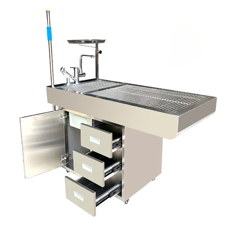 EUR VET Factory Price Veterinary Equipment Stainless Steel Animal Disposal Table Dog Examination Operating Puppy Surgical Table