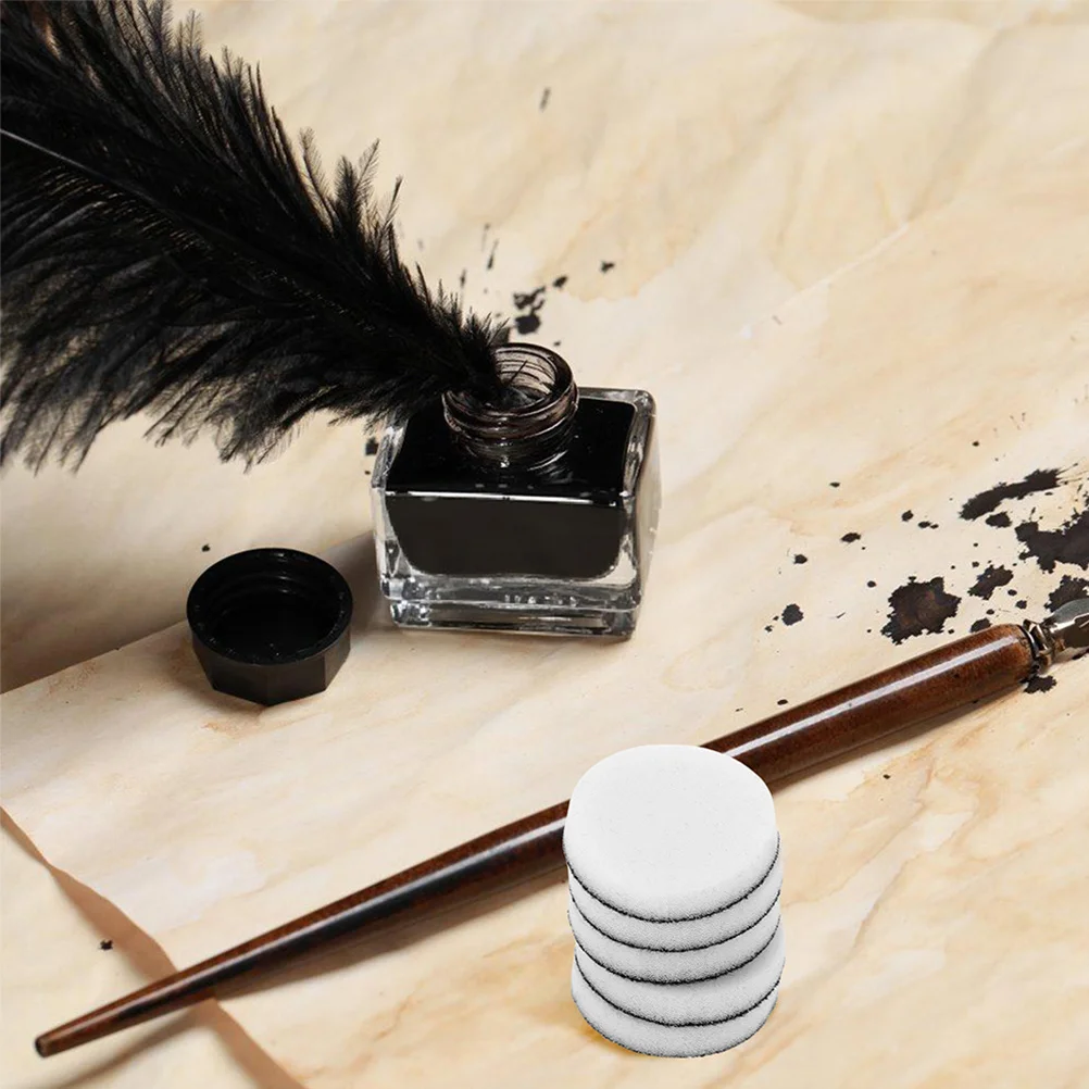 

20pcs Mini Pads Round Replacement For Ink Blending Art Supplies Blending Distressing Scrapbooking Craft Art Supplies White