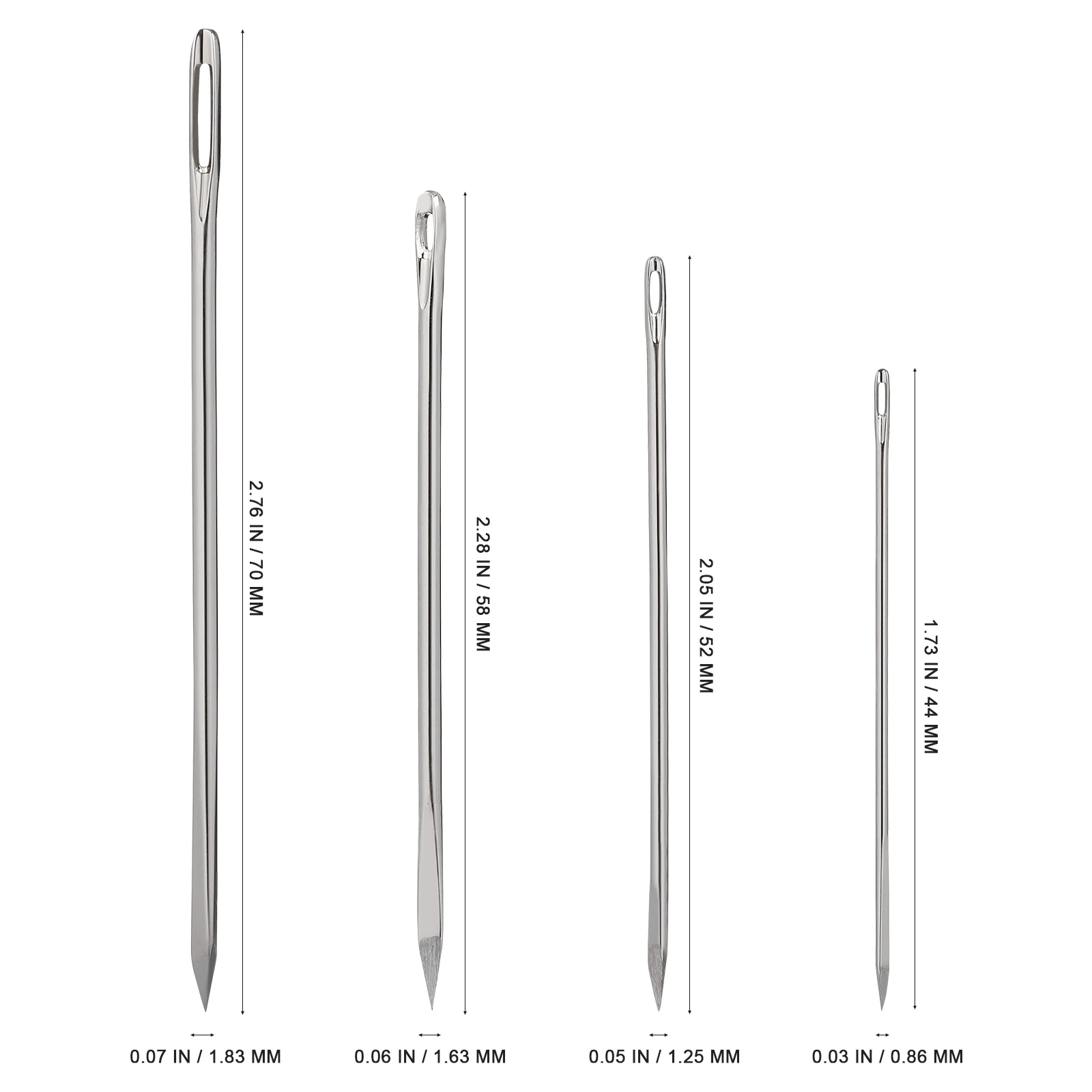 

20pcs Sewing 086 44 125 52 163 58 Yarn Needle 183 70mm Sewing Needle Needles for Embroidery Stitch H work