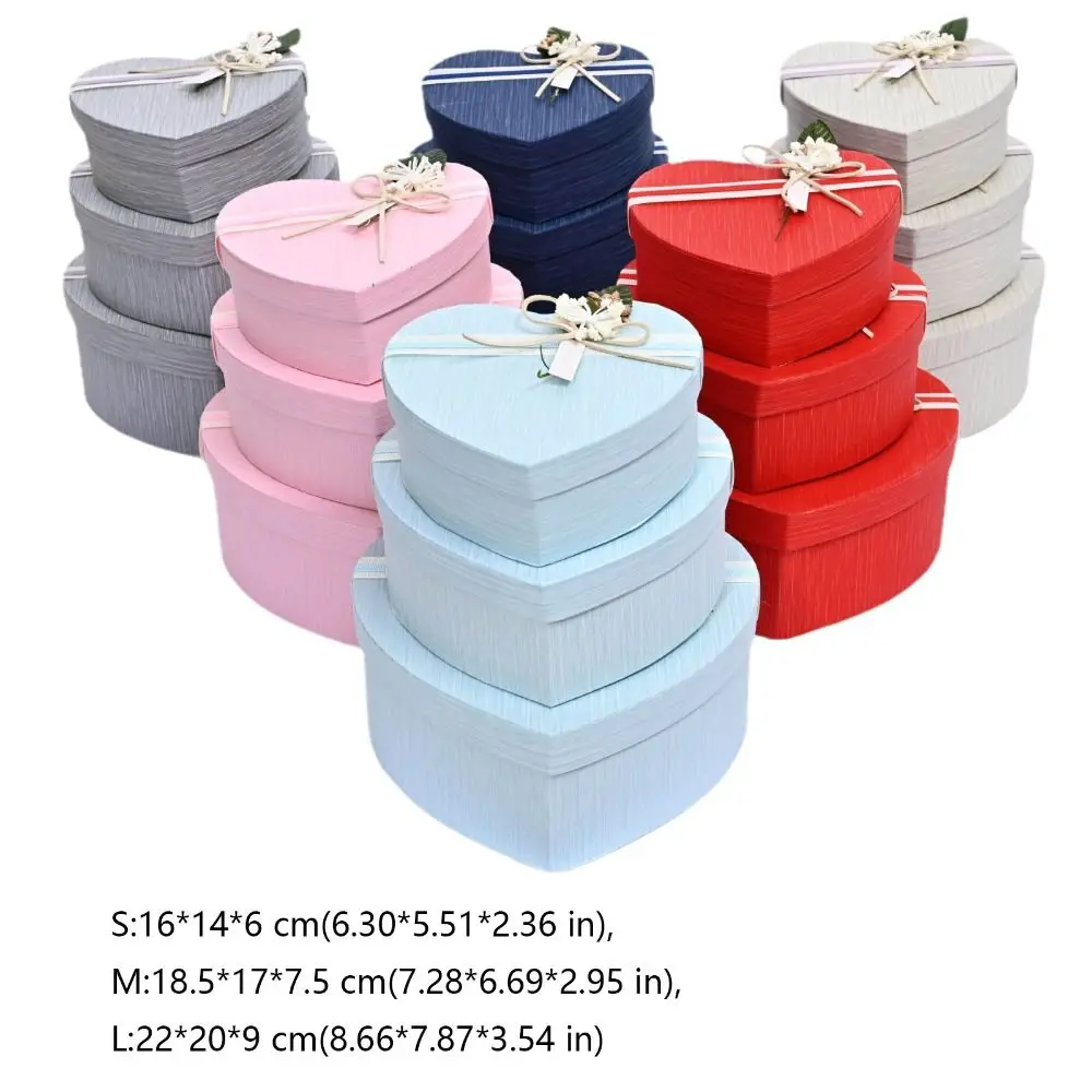 صندوق هدايا جديد على شكل قلب مع غطاء علب هدايا حمراء لحاوية تخزين الهدايا لعيد الميلاد #6