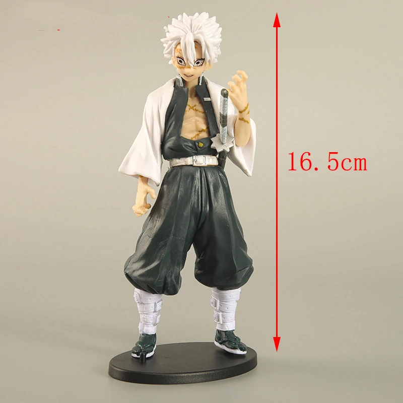 Anime demon slayer tanjirou iguro obanai postura em pé figuras de ação pvc modelo estátua mesa decoração brinquedos boneca coleção presente