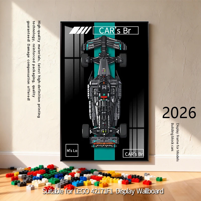 

2026 NEW Wall Mount Display box Display Wallboard suitable for LEGO 42171F1 building block car model Photo Frame