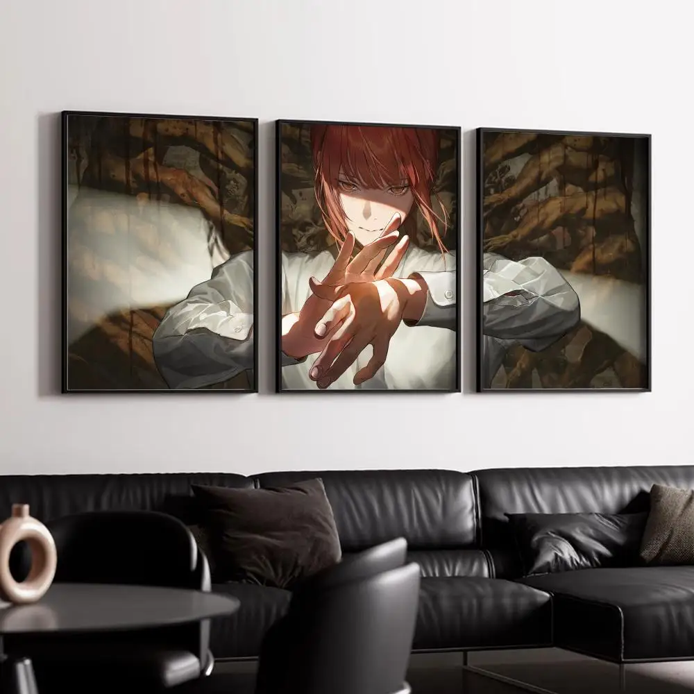 Anime C-Chainsaw Man Makima Poster Decorative Wall Art Stickers Mural Photo Print for Home Living Room Hallway Decor