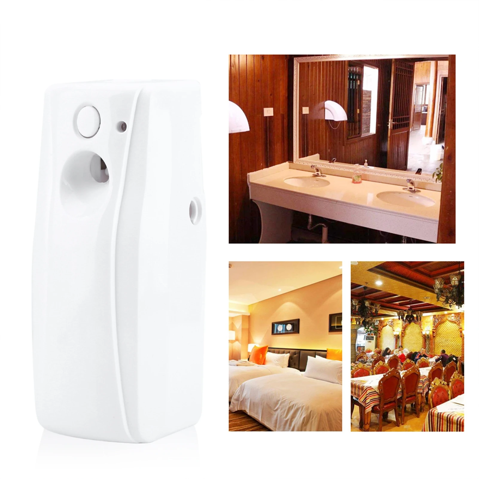 Indoor Wall Mounted Automatic Air Freshener Fragrance Aerosol Spray Dispenser with Light Sensor