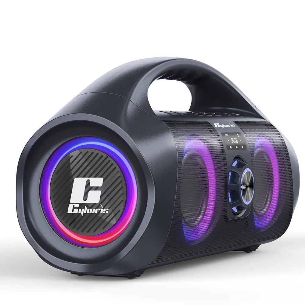 Cyboris-altavoz inalámbrico F29 para exteriores, dispositivo resistente al agua ipx7, 120W, RGB, colorido, subwoofer para el hogar y exterior, 5,3