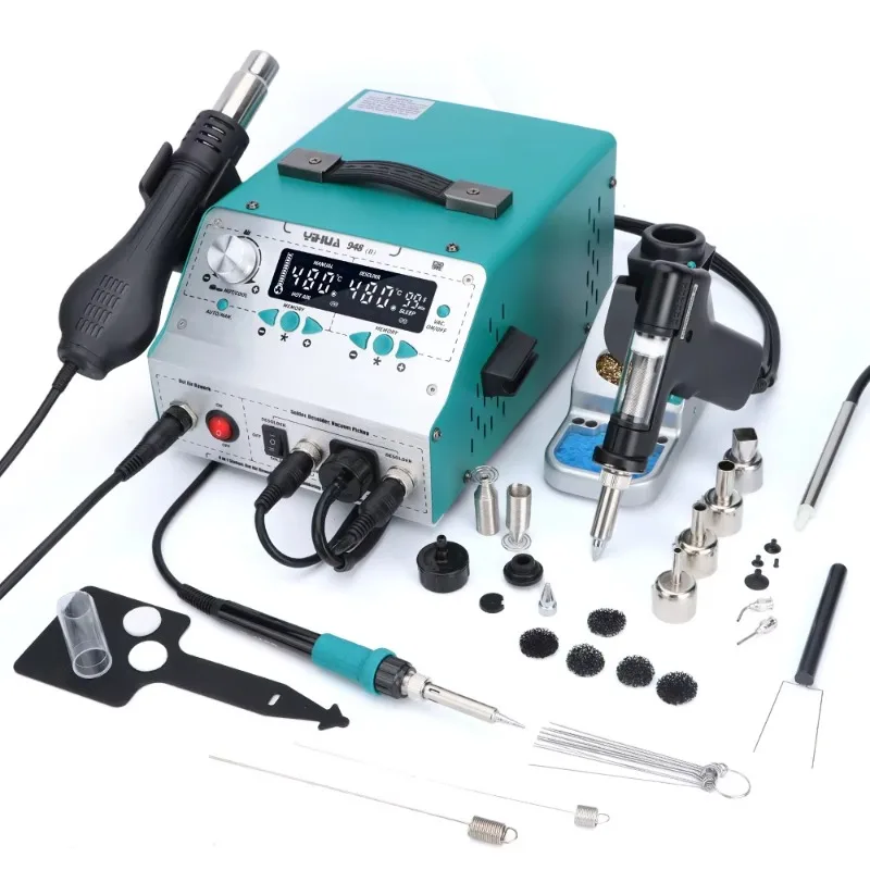 948-II 4 in 1 SMD Smart Hot Air Desoldering Automatic Sleep Suction Tin Gun Soldering Iron Rework Stations
