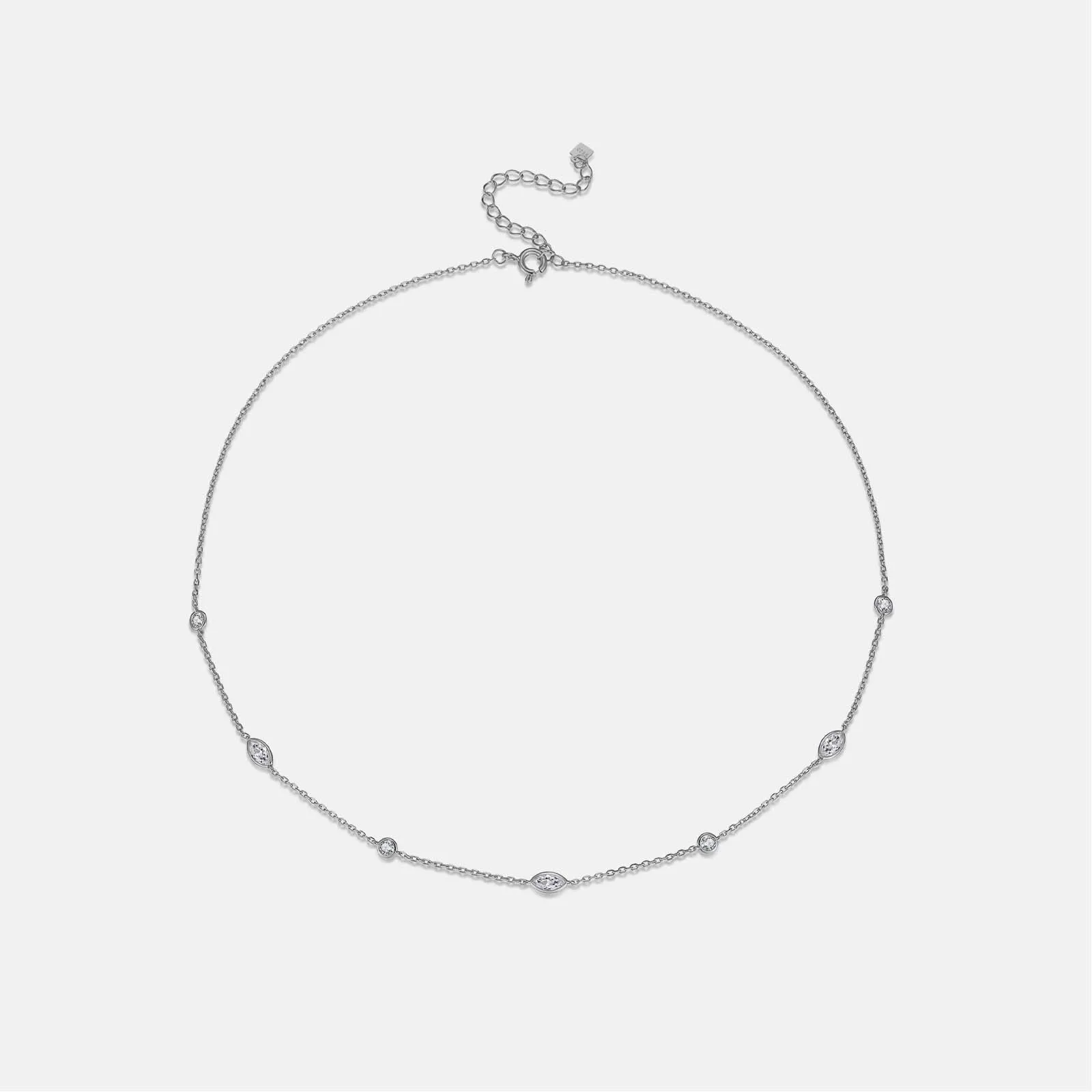 

VEWANT Women 925 Sterling Silver CZ Zircon Round Marquise Charm Long Chain Necklace Choker 2025 Luxury Fine Jewelry