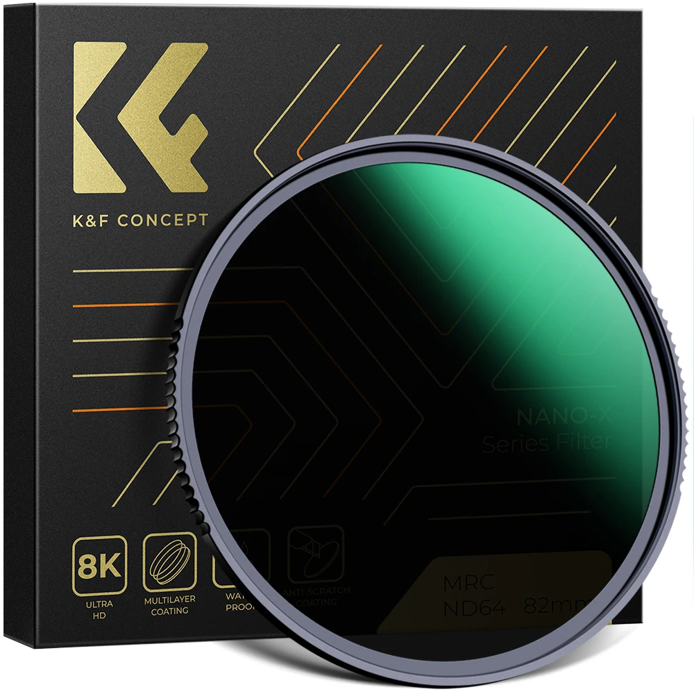 

K&F Concept HD fixed ND64 Filter Camera Lens Multi-Layer Nano X Coating Filter Density 49mm 52mm 58mm 62mm 67mm 72mm 77mm 82mm