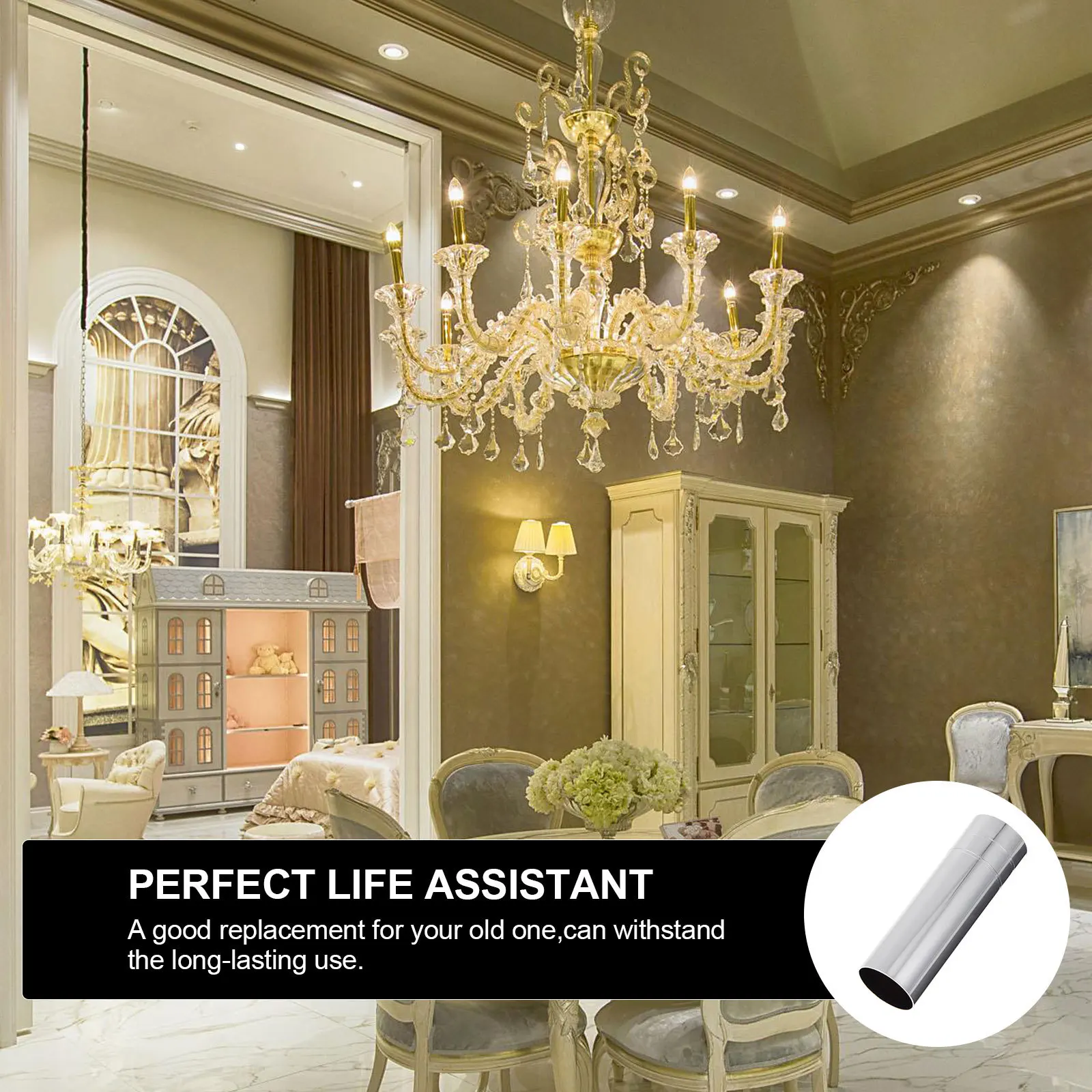 

2pcs Crystal Lamp Base Covers Iron Lamp Tube Replacement For European Style Chandelier Lighting Accessories Chandelier Parts