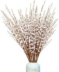 10 Pieces 29.5”/74cm of Artificial Jasmine Branches Real Touch Artificial Flowers Artificial Flora Simulation Flower
