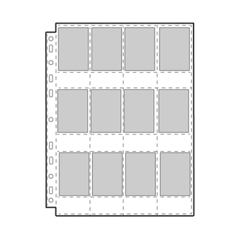 Прозрачные карточки на 20/50 страниц, карта для еды, 12 карманов для настольной игры маленького размера, защитная коллекция женских карт 52x72 мм