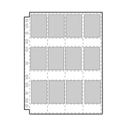 20/50pages Transparent cards pages food card 12 pockets for small size board game cards Protector collection Album pages 52x72mm