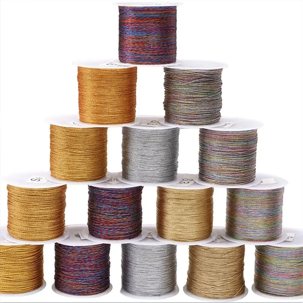 High Quality 0.2-0.8mm Macrame Cord Rope Texture Colorful Braided String DIY Craft Gradient Color Woven String Bracelet Making