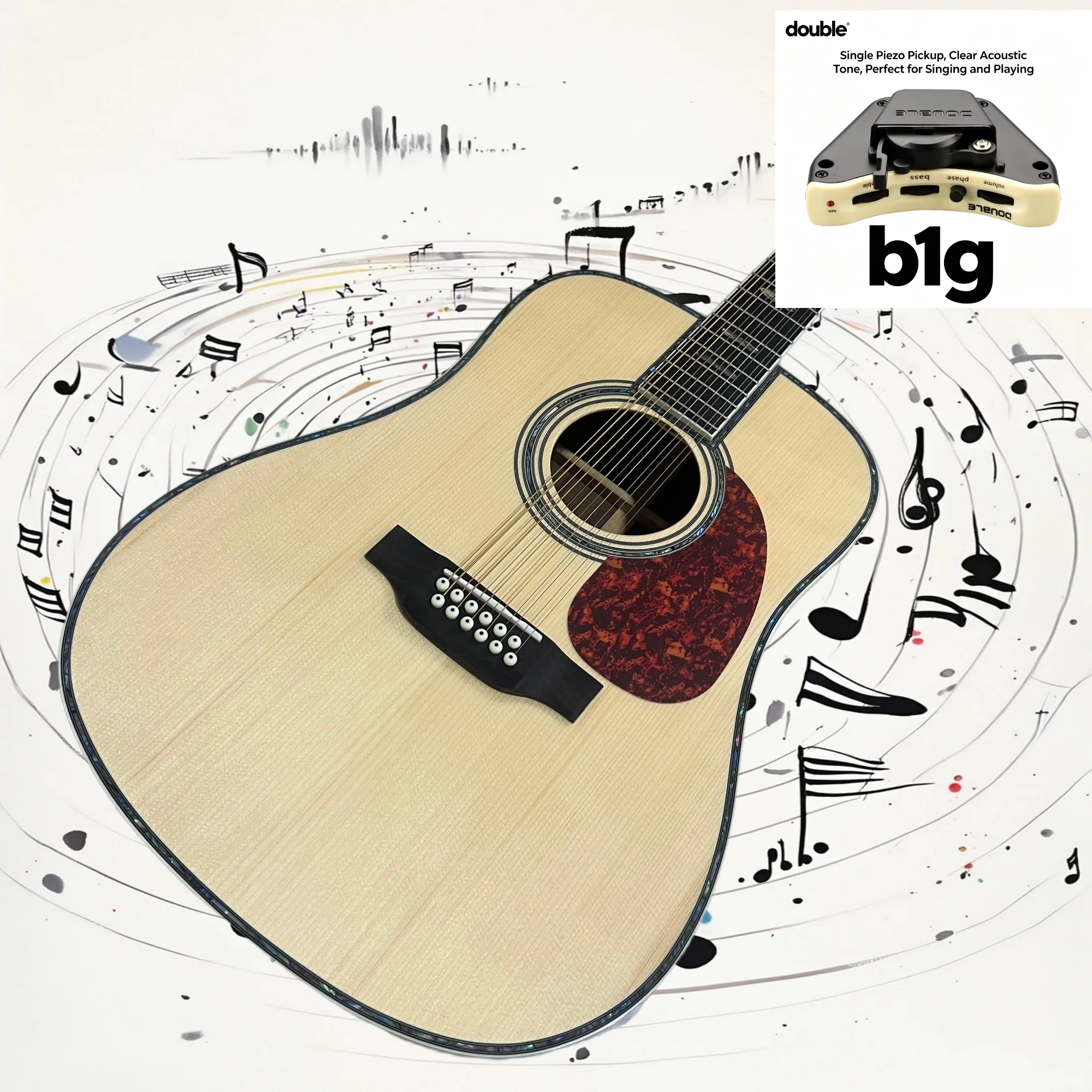 Free Shipping D45 Acoustic Guitar Natural Color Wood Guitar 12 String Rosewood Neck Folk Guitar Beginner Birthday Gift