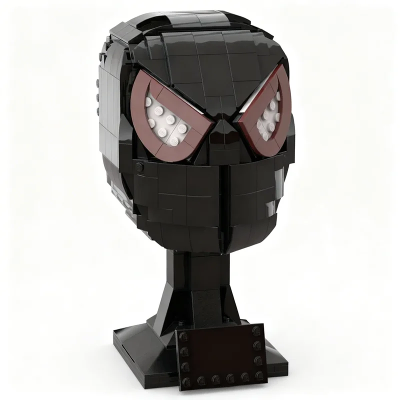 

493PCS MOC Hero Movie Miles Morales Spider Mask Model Collectible Display DIY Creative Building Blocks Gift Decoration Blocks