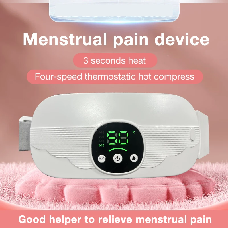 

SITUOFUN Menstrual Heating Pad Warm Palace Belt Waist Vibration Massage Device Abdominal Massager for Cramps Period Pain Relief