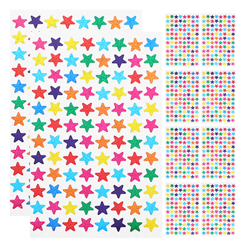 

2pcs Star Stickers Self Adhesive for Kids Reward Student Teacher Supplies Craft Project Pentagram