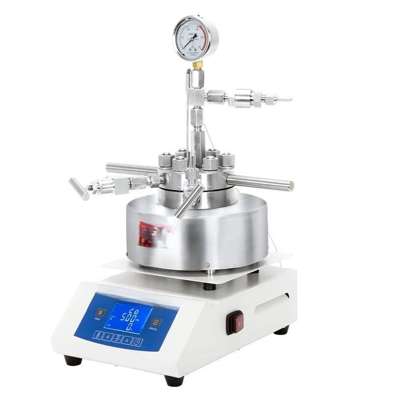 เครื่องปฏิกรณ์แรงดันสูงแบบกวนด้วยแม่เหล็กสำหรับการสังเคราะห์ในห้องปฏิบัติการด้วยเหล็ก  ปฏิกรณ์ไฮโดรเจนที่อุณหภูมิสูง