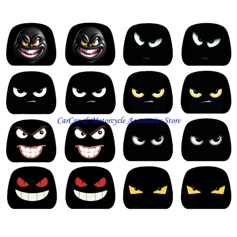 

2pcs Festive Car Headrest Covers Halloween Machine Washable Comfortable Driving Accessory