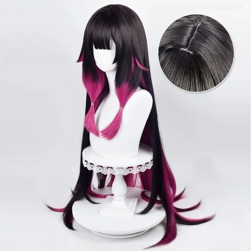 Парик Genshin Impact Fatui для косплея, парик Columbina, длина 105 см, термостойкие синтетические волосы с градиентом, аксессуары для волос для вечеринок в стиле аниме