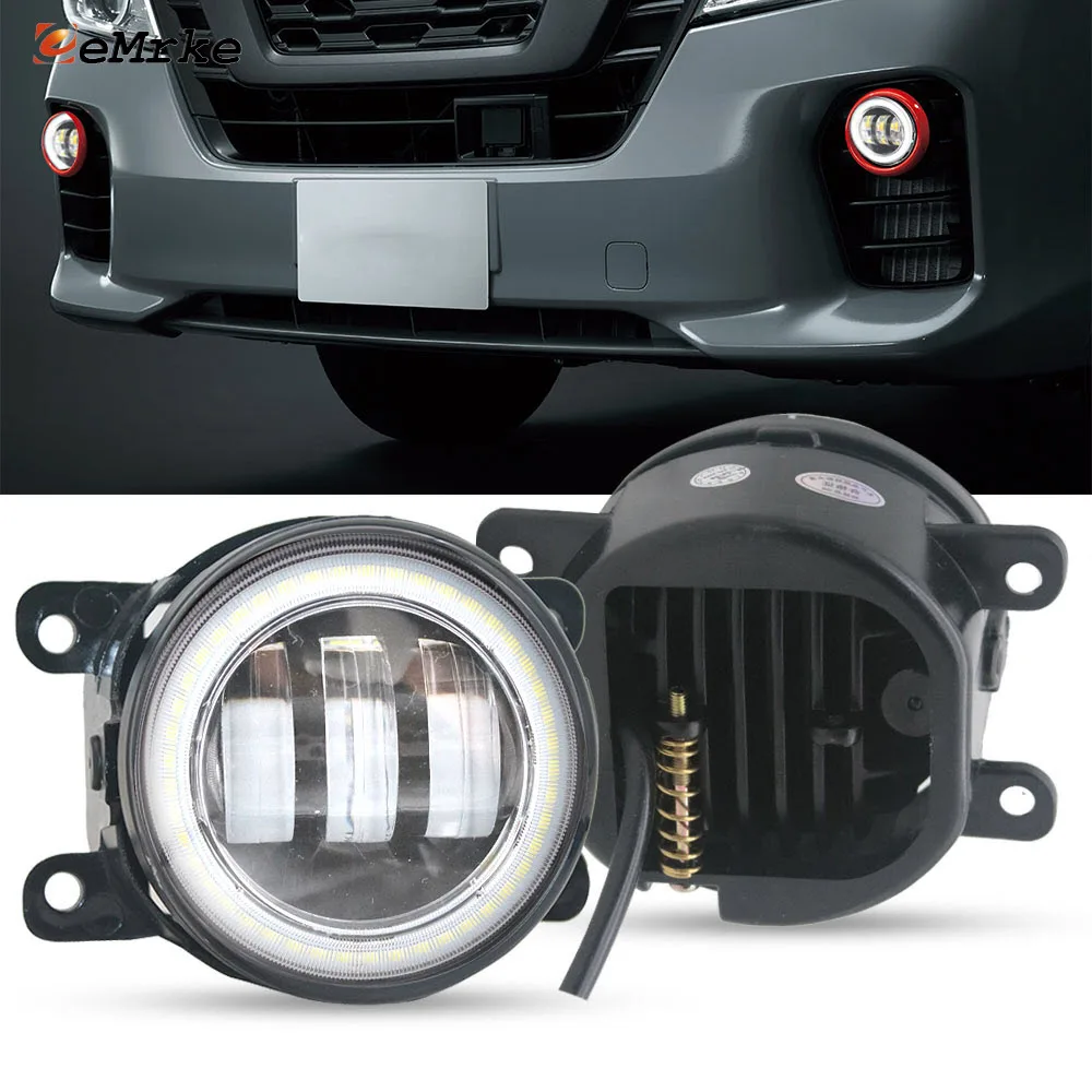 Led Fog Lights 40W Car Angel Eyes DRL Day Lamp For Nissan NV350 Caravan, NV350 Urvan E26, Isuzu Como Fuso Canter Van 2012-2021